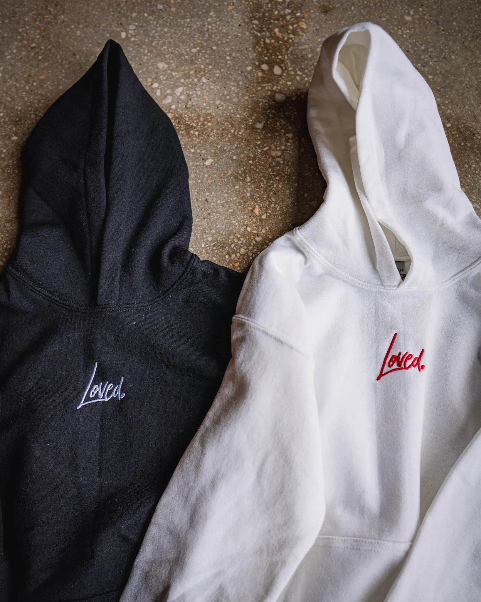 Loved. Embroidered Kids Hoodie