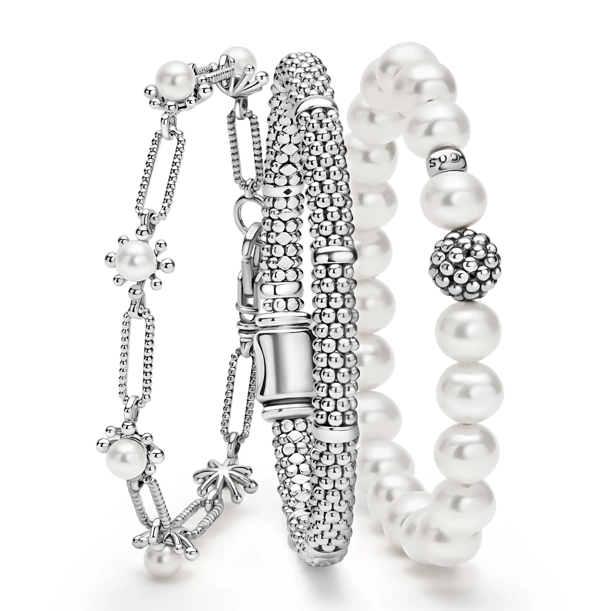 Luna Sterling Silver Pearl Bracelet Gift Set