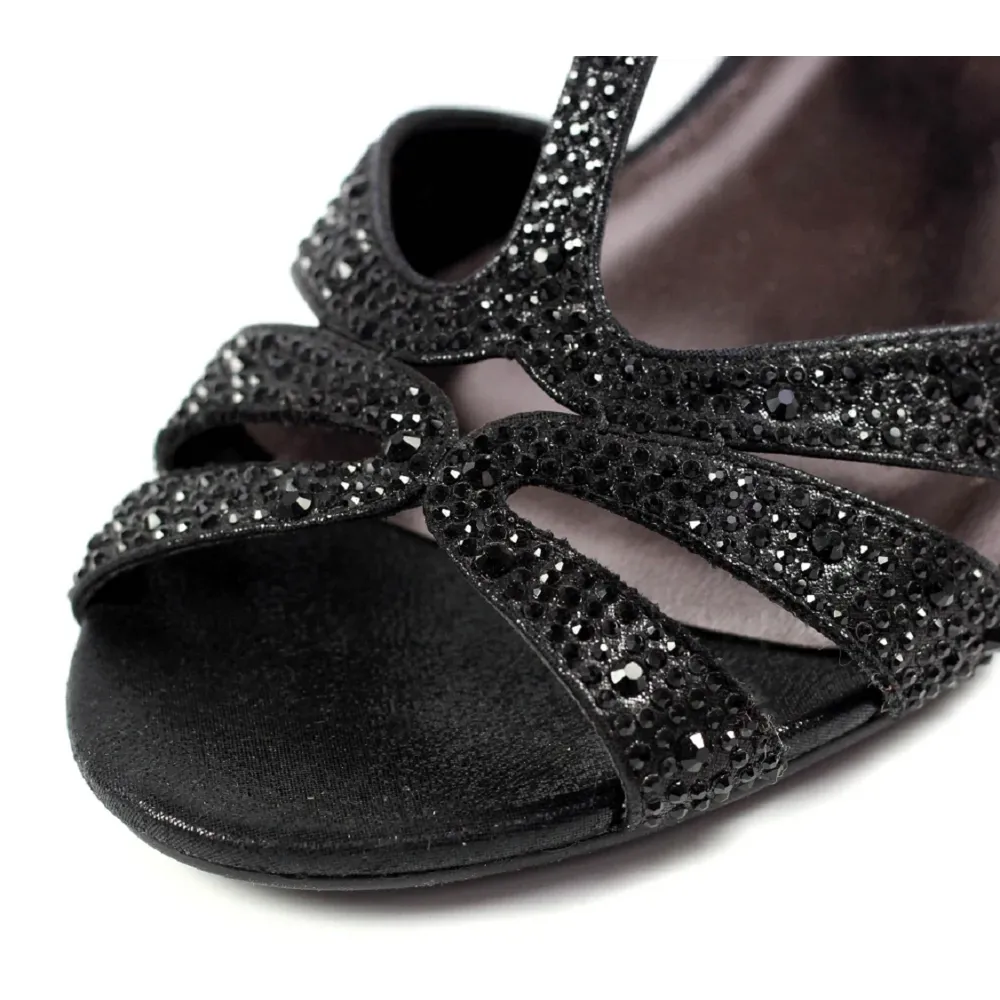Lunar Francie Black Gemstone Sandal