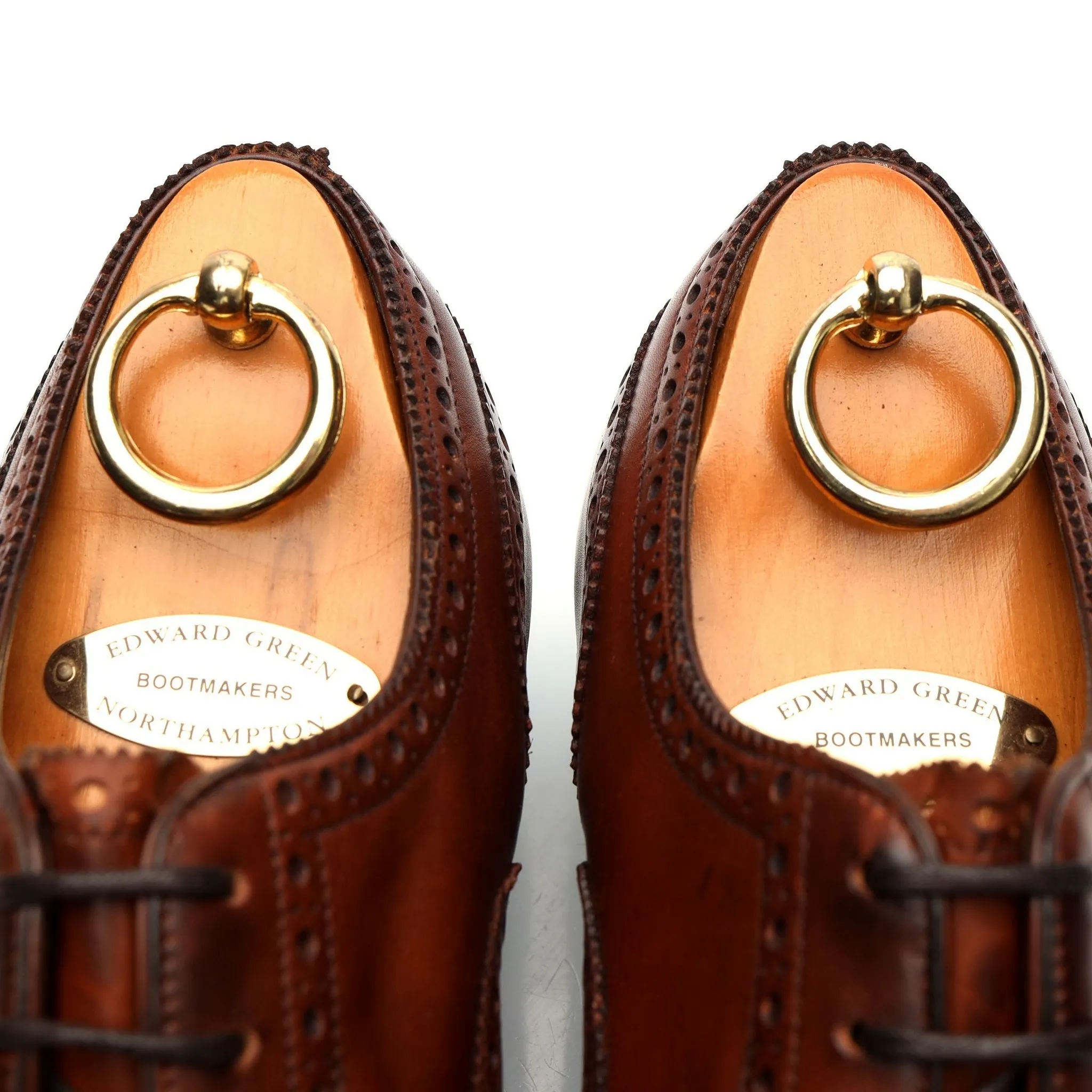 'Malvern' Tan Brown Leather Oxford Brogues UK 7.5 E