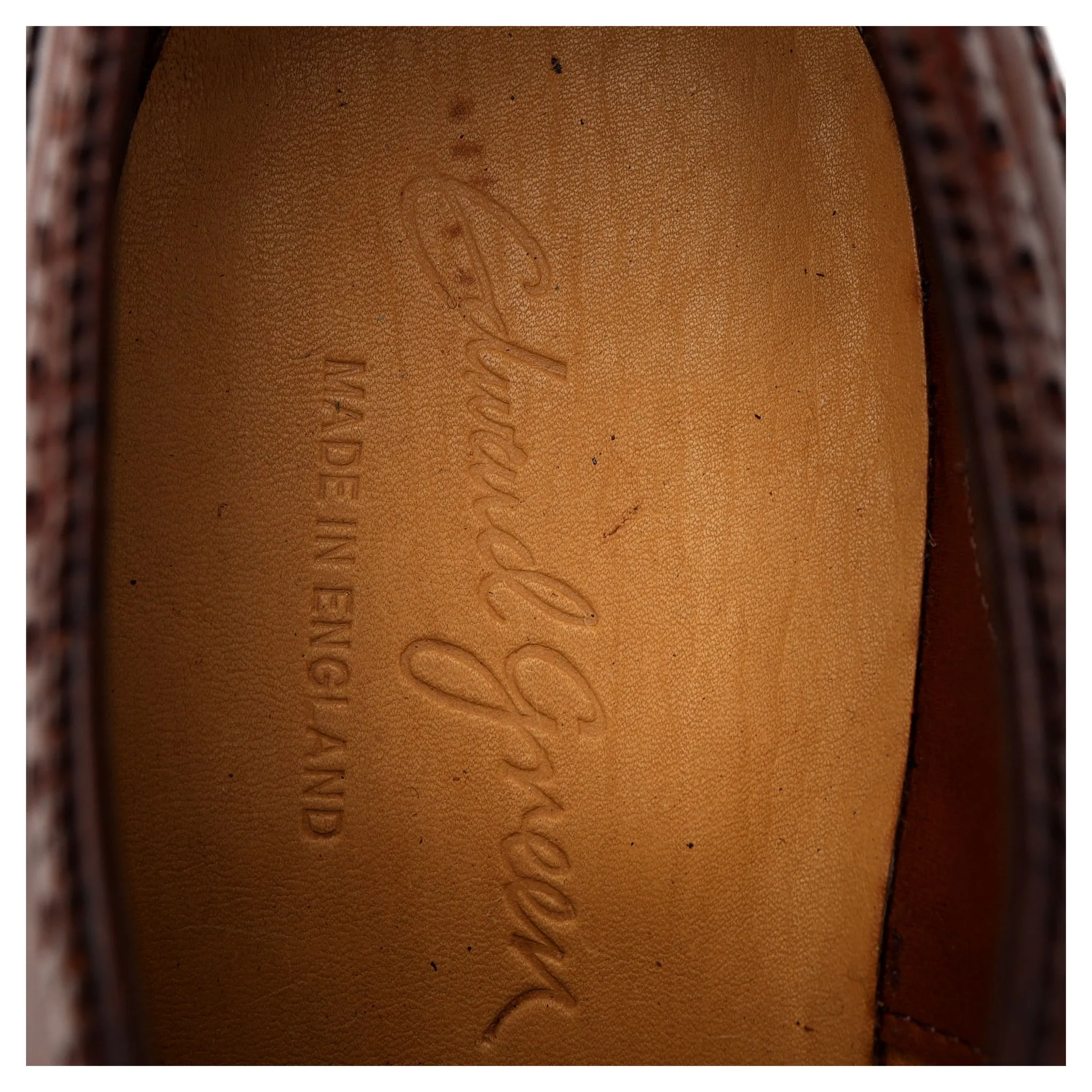 'Malvern' Tan Brown Leather Oxford Brogues UK 7.5 E