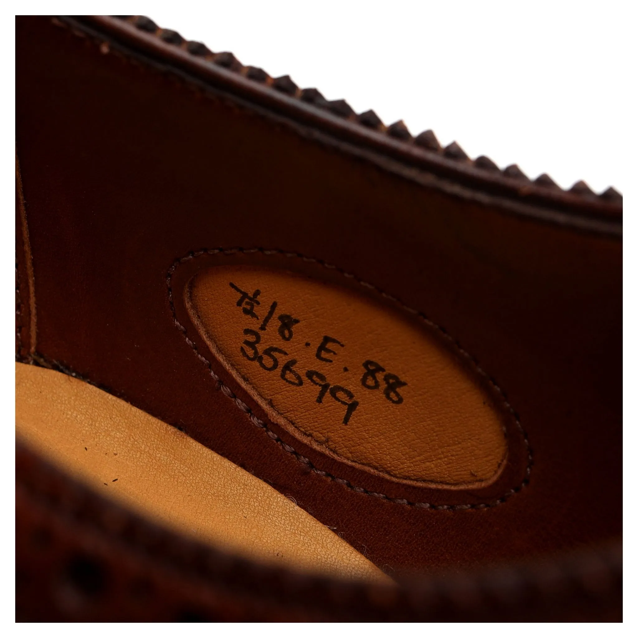 'Malvern' Tan Brown Leather Oxford Brogues UK 7.5 E