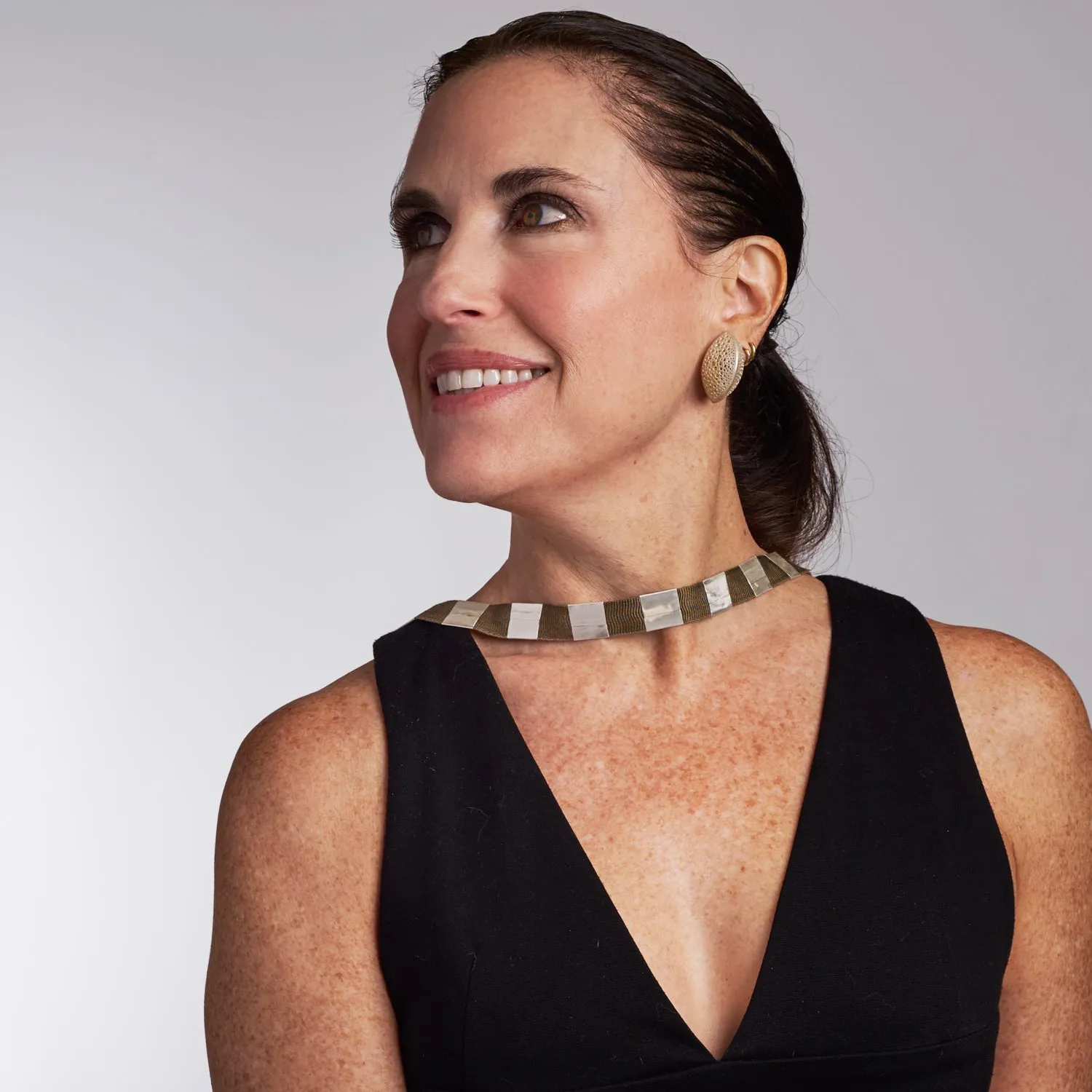 Medium Perforated Boat Earrings