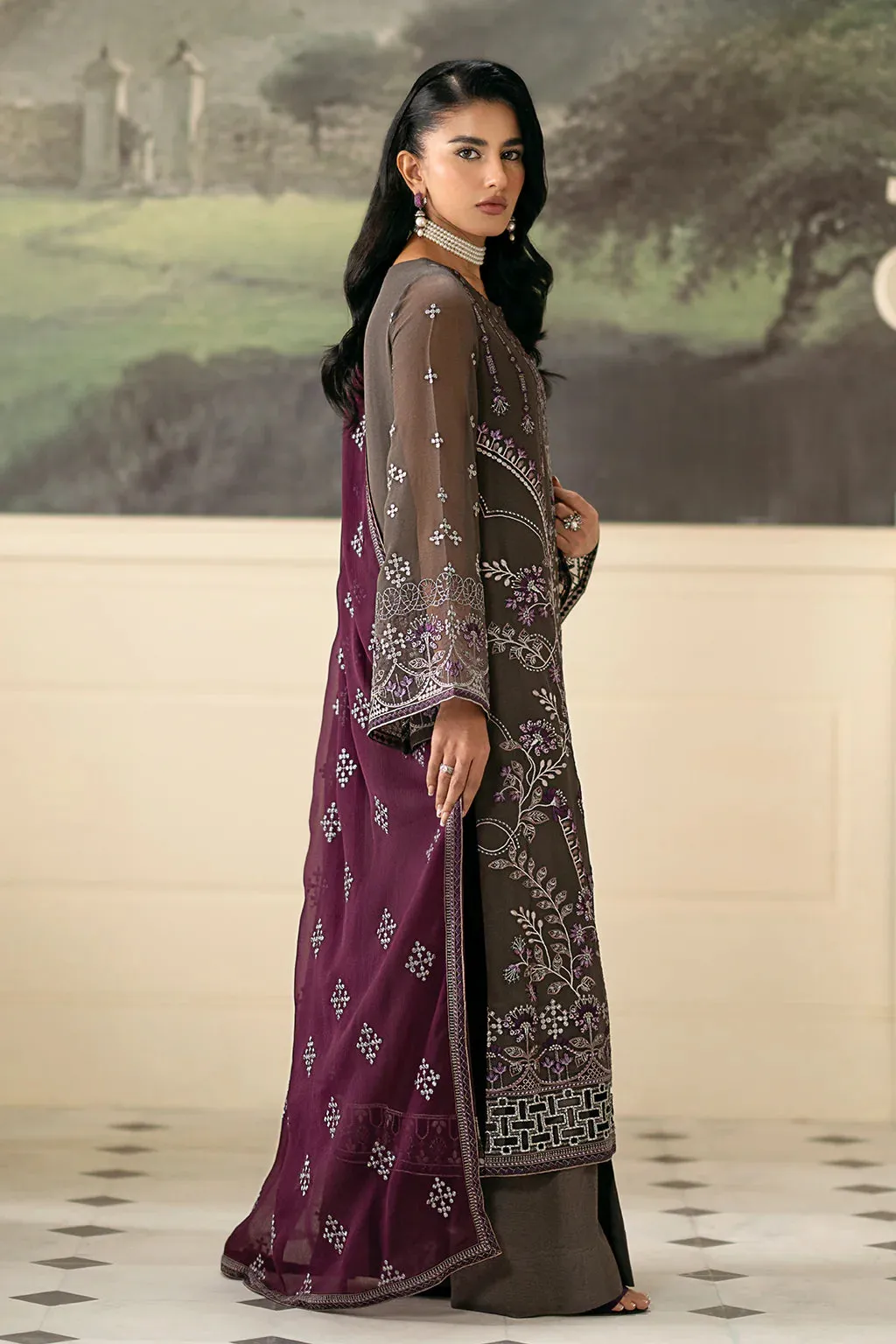 Mehar Bano Kuch Khas By Flossie Chiffon Collection'24 - FLORA