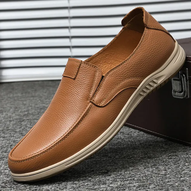 Men Leather Breathable Loafers