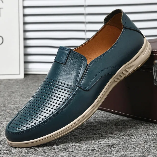 Men Leather Breathable Loafers