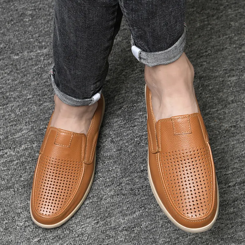 Men Leather Breathable Loafers