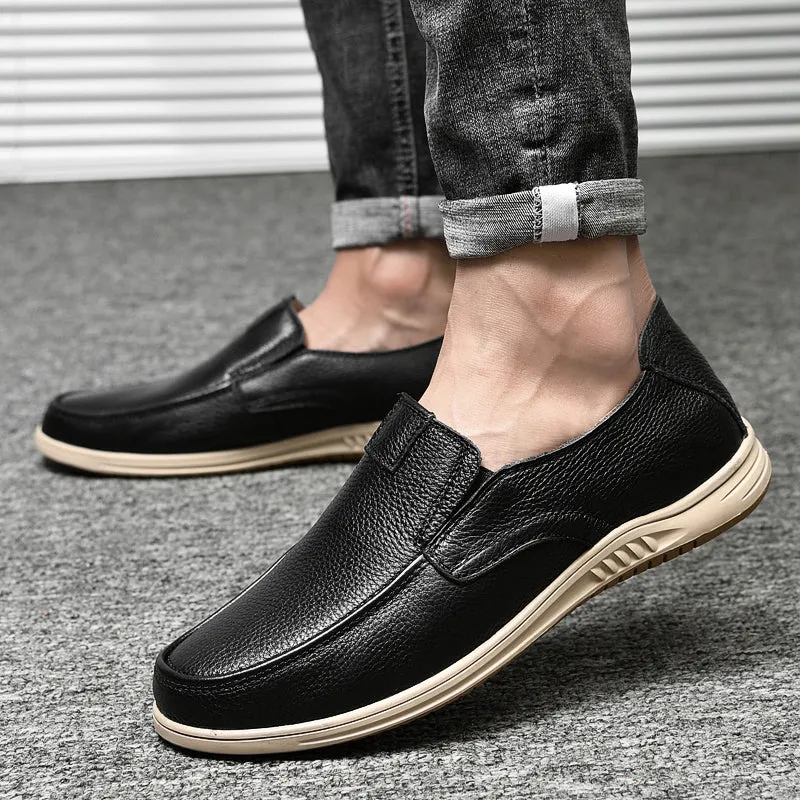 Men Leather Breathable Loafers