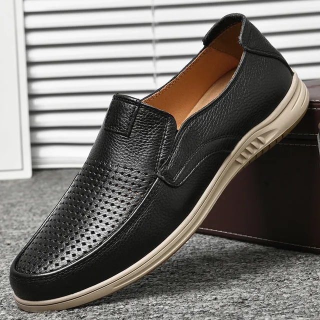Men Leather Breathable Loafers