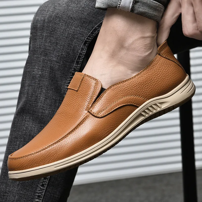 Men Leather Breathable Loafers