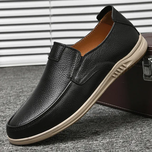 Men Leather Breathable Loafers