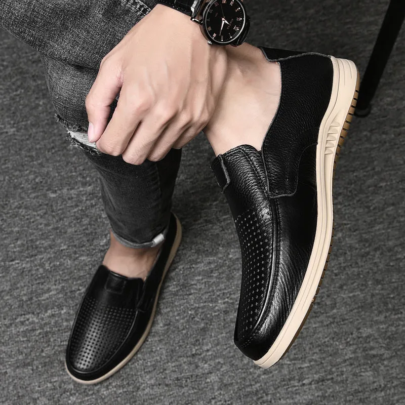 Men Leather Breathable Loafers