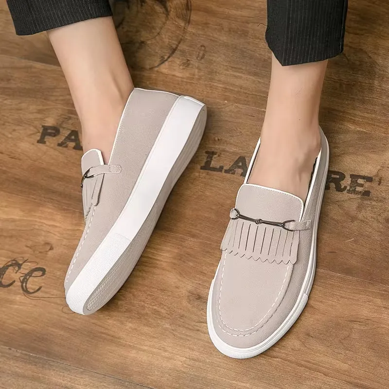 Men Loafers Suede Leather Casual Shoes