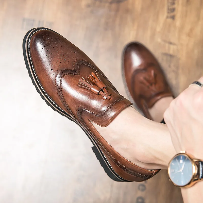 Mens Brown Dress Loafers