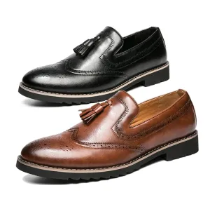 Mens Brown Dress Loafers