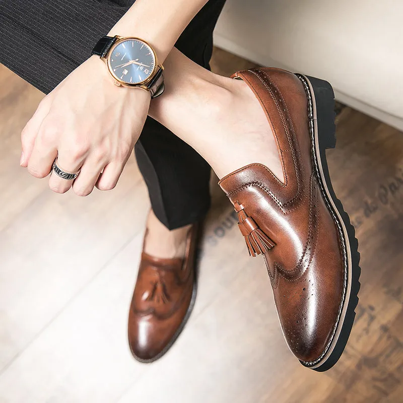 Mens Brown Dress Loafers