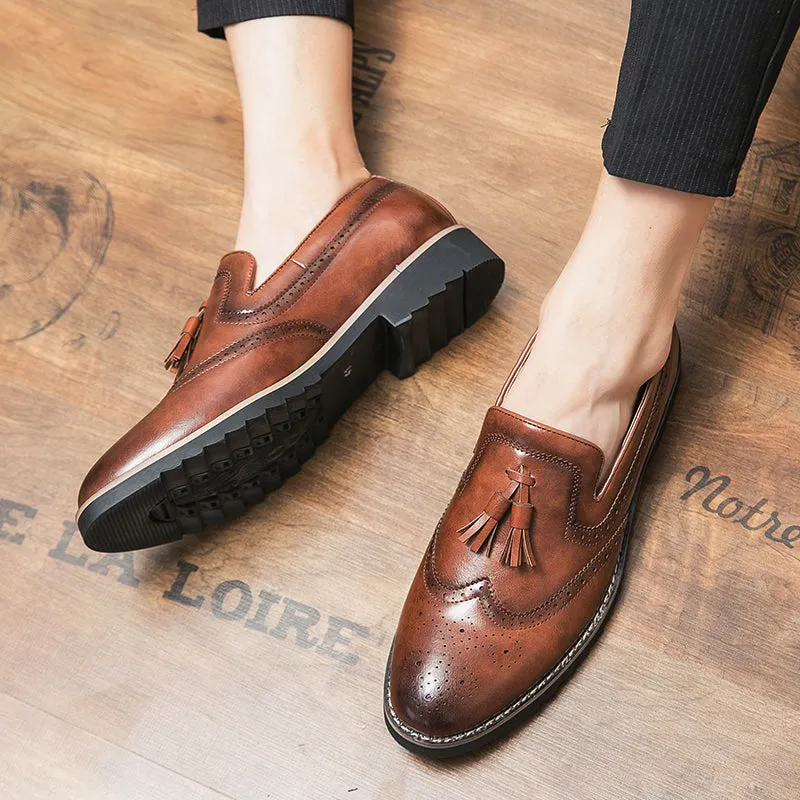 Mens Brown Dress Loafers