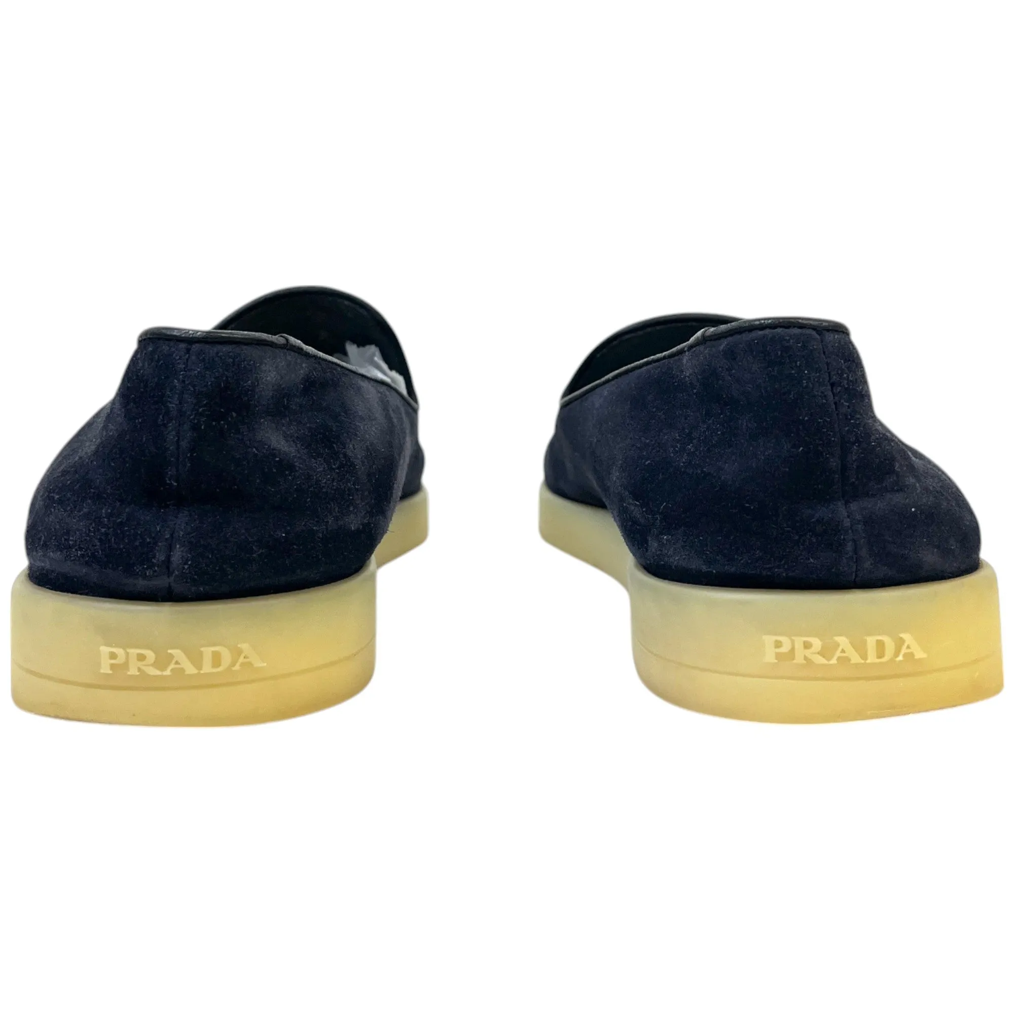 Men's Plaque Logo Loafers Navy Size EU 42 / UK 8