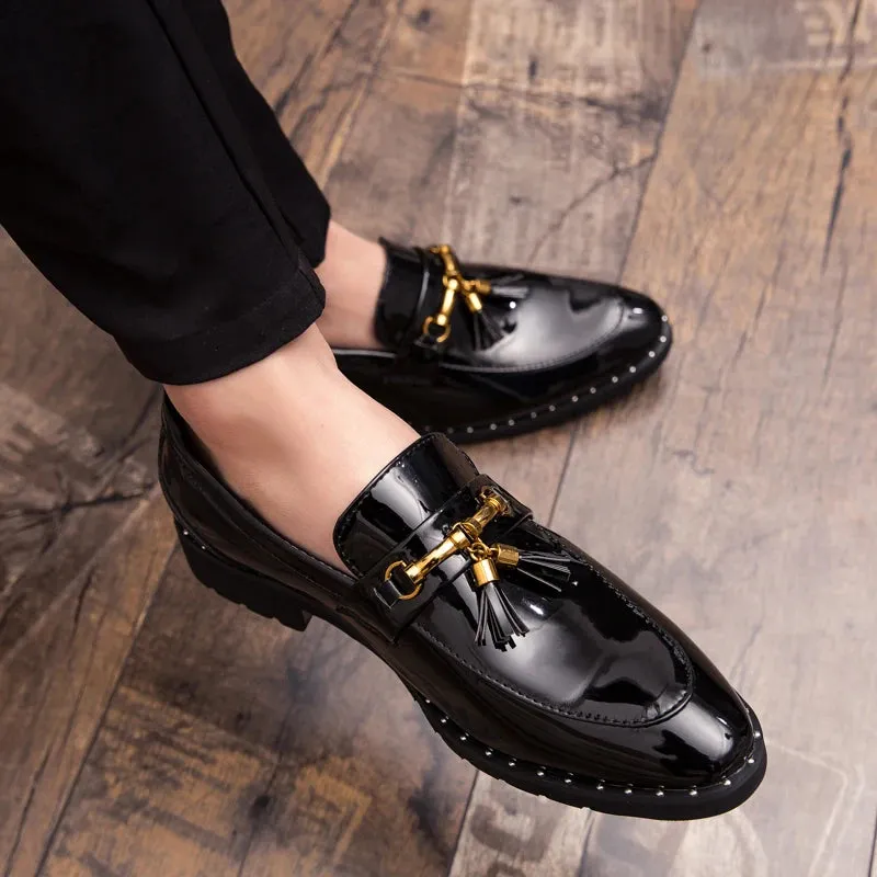 Mens Tassel Loafers Leather