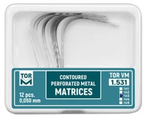 Metal Contoured Perforated Matrices Medium with Ledge (Shape 3) 12pcs