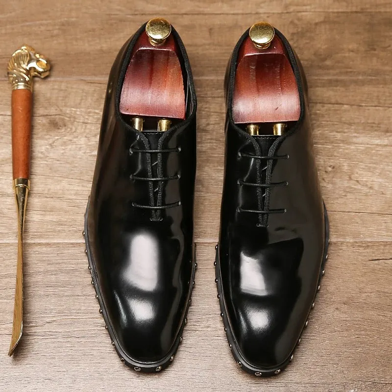 Metallic Studded Loafers