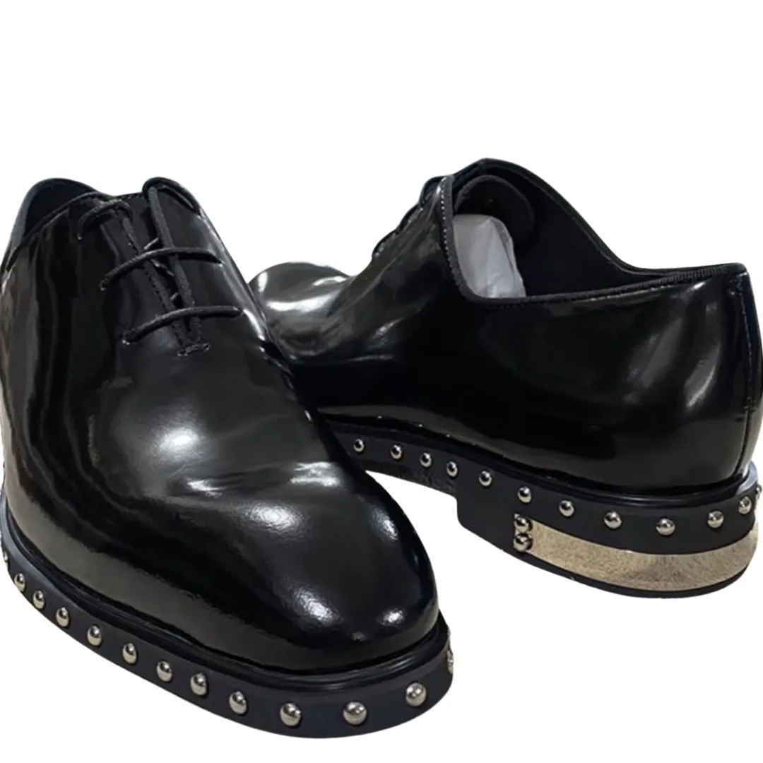 Metallic Studded Loafers
