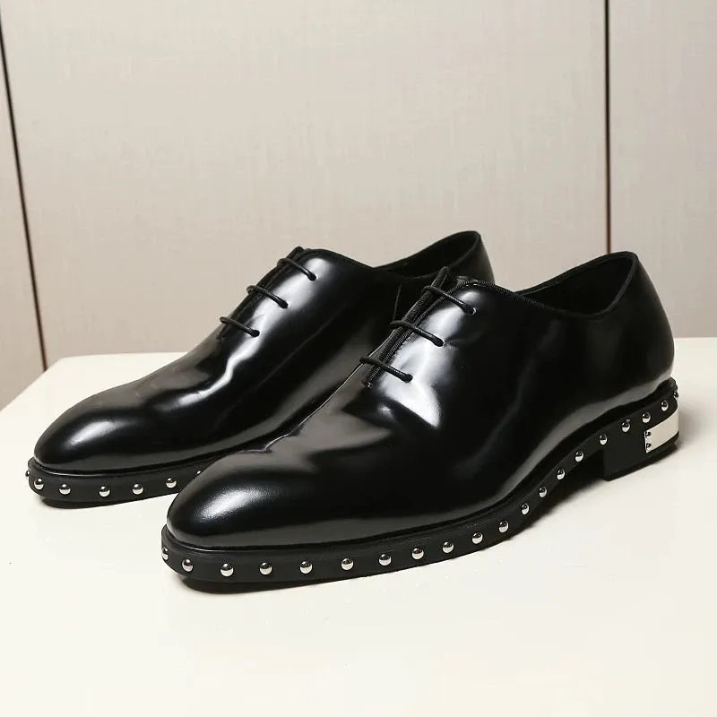 Metallic Studded Loafers