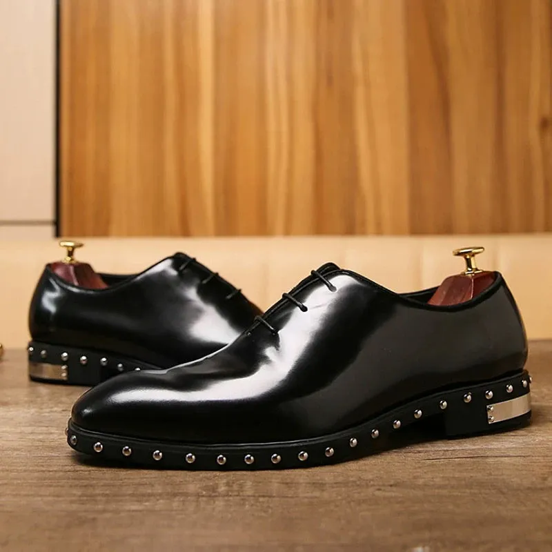 Metallic Studded Loafers