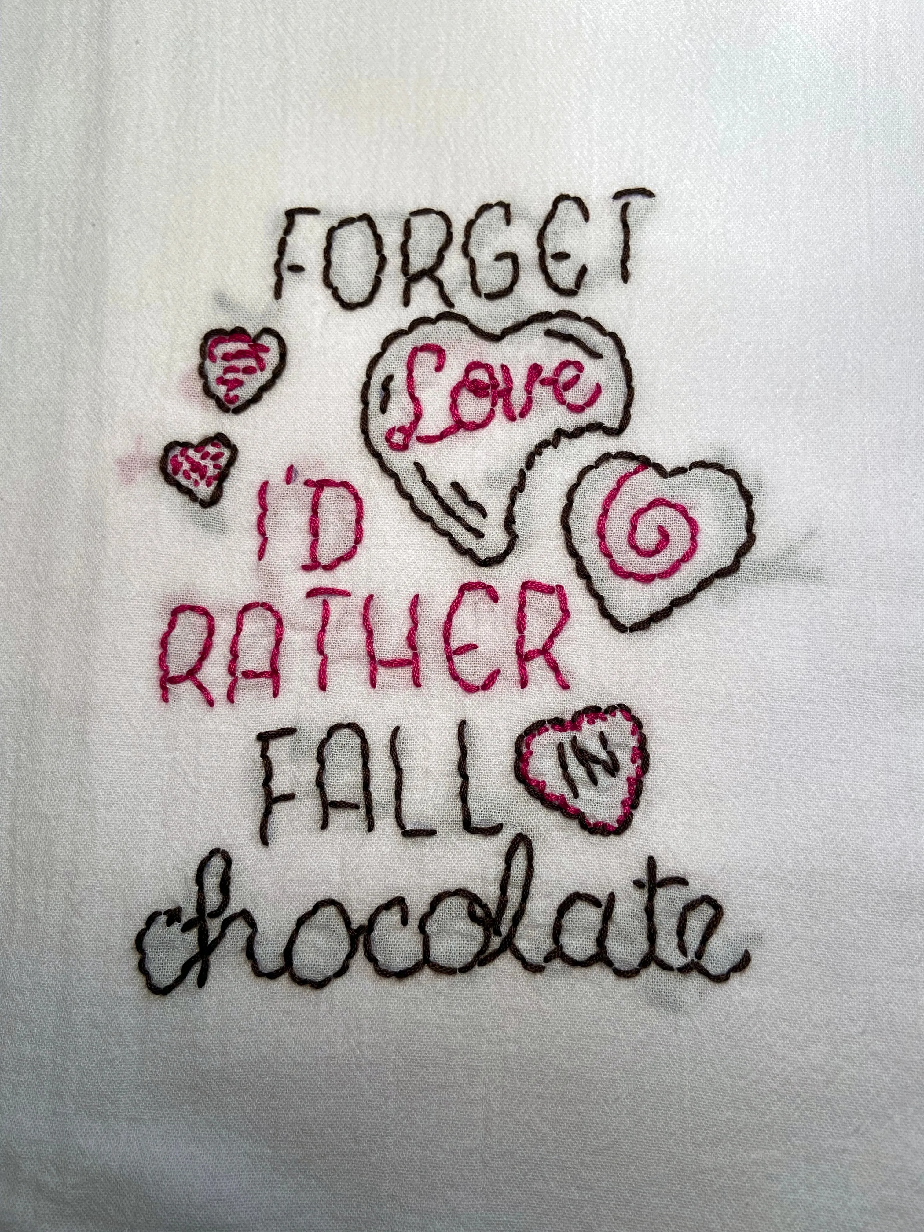 Millie's Tea Towels, Hand Embroidered: Words of Wisdom Collection (9 to choose from)