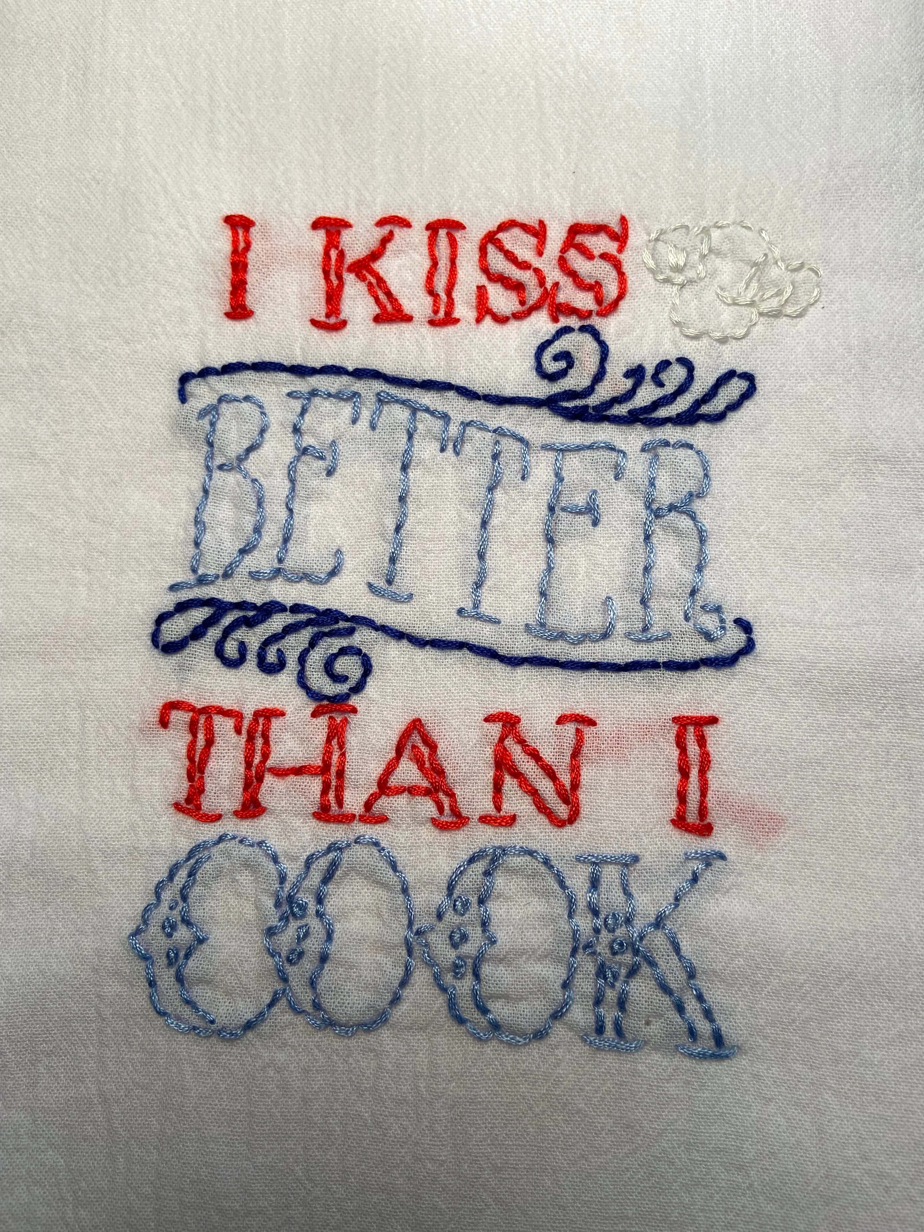 Millie's Tea Towels, Hand Embroidered: Words of Wisdom Collection (9 to choose from)