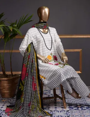Minim (Gi-02) | 3 Pcs Un-stitched Embroidered Lawn Dress