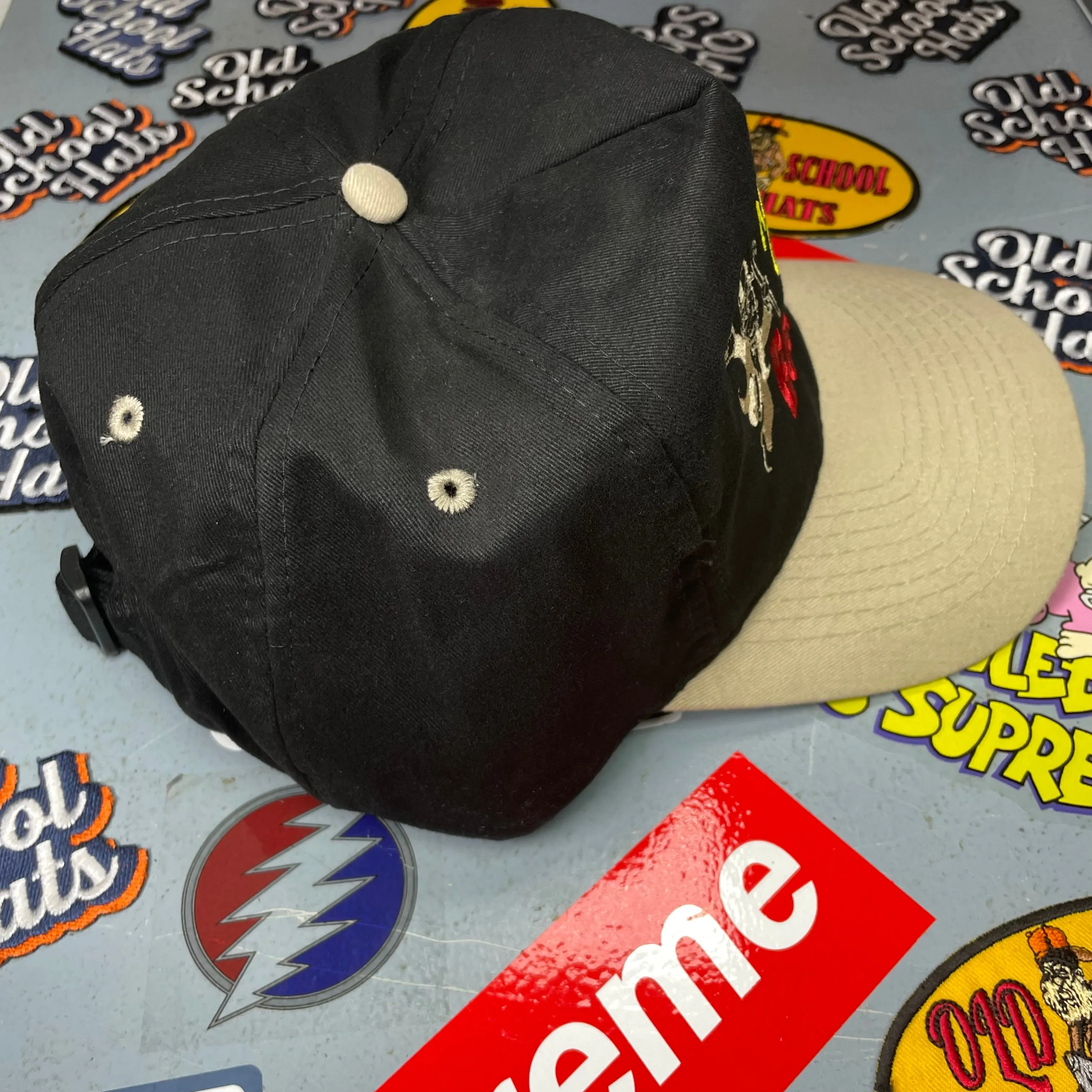 My Money Goes To Beer Vintage Custom Embroidered Strapback Black Crown Cap Hat