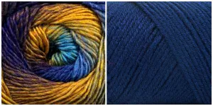 NAVY   PEACOCK - Embossed Phoenix Scarf KIT