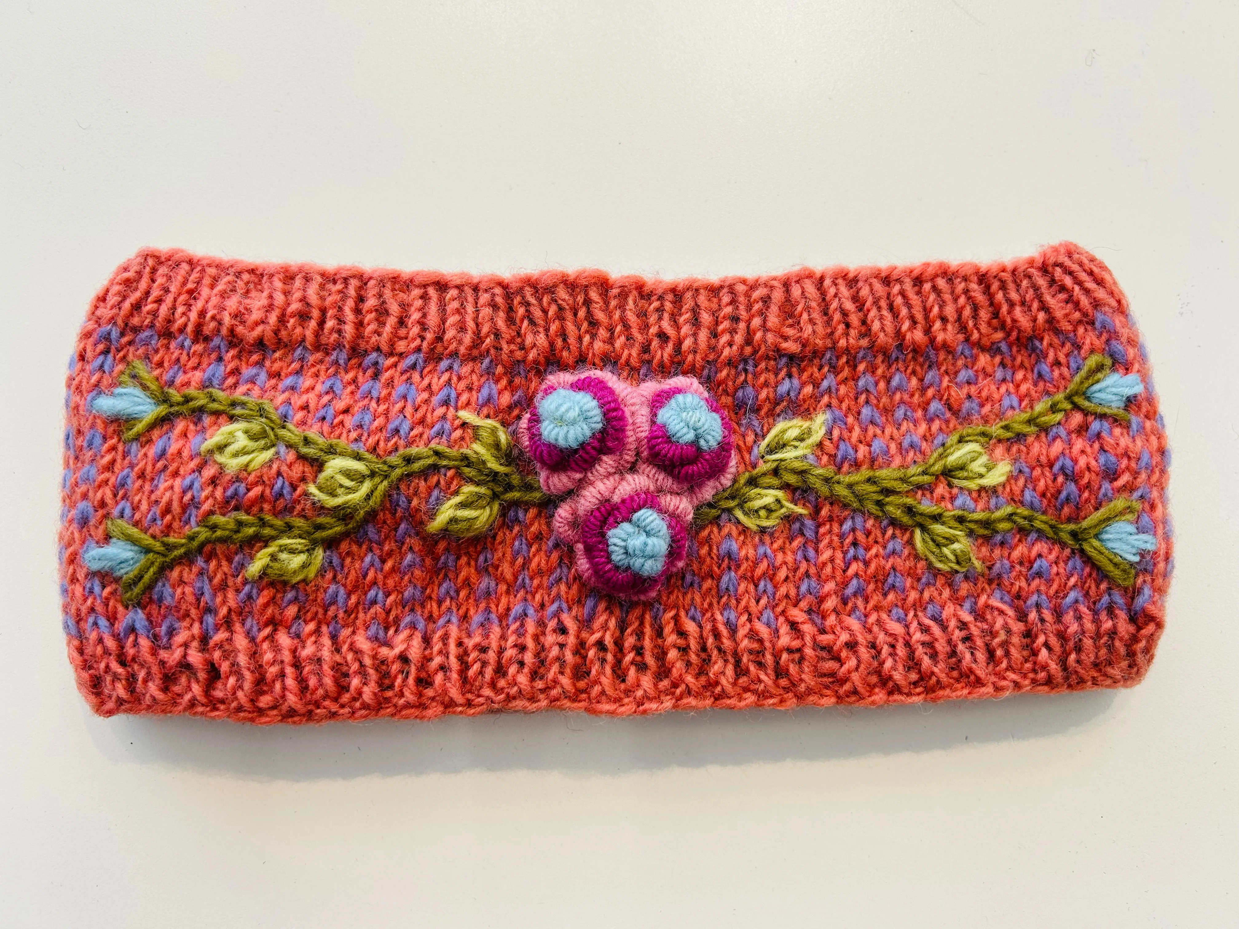 Olive Headband in Coral