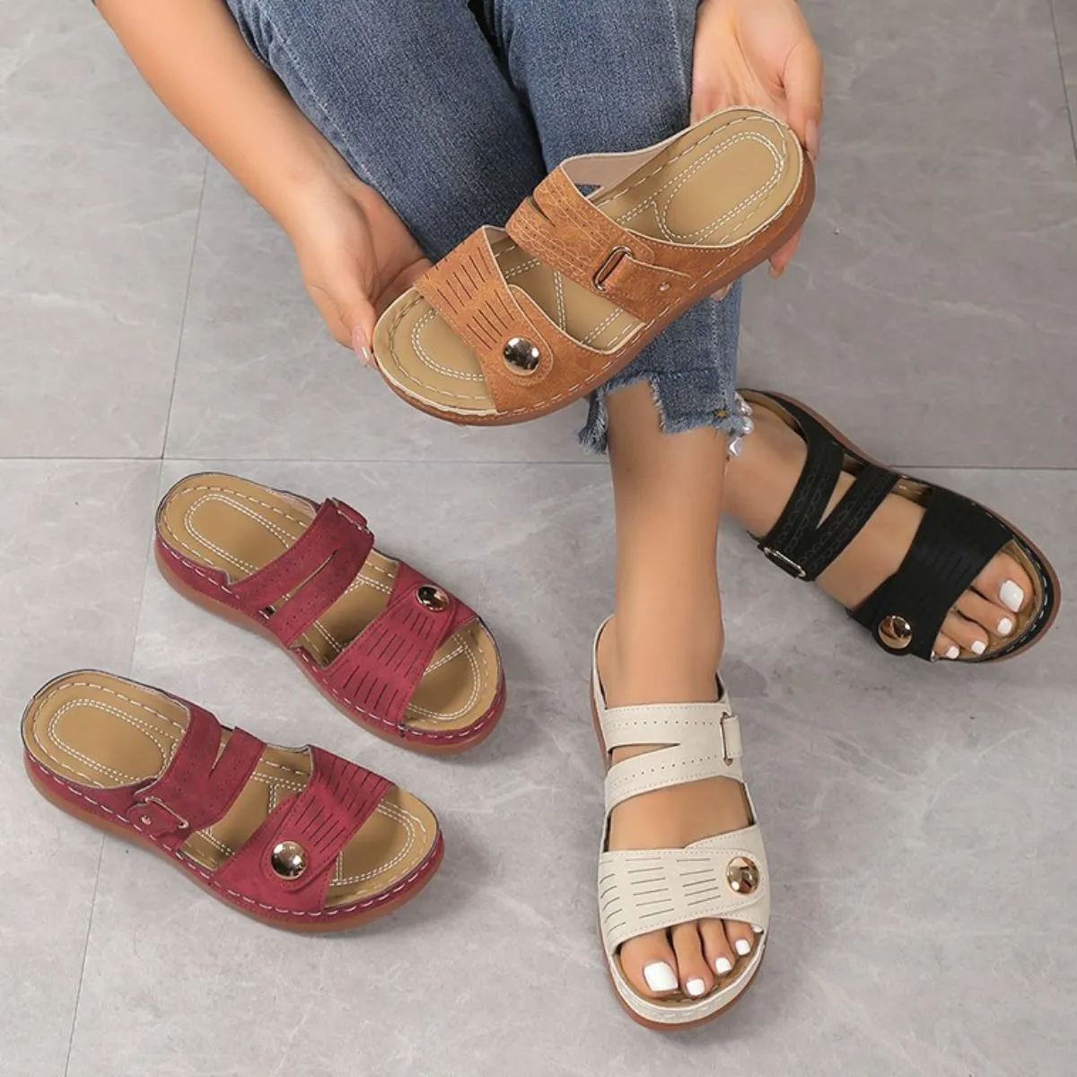 Open Toe Wedge Sandals