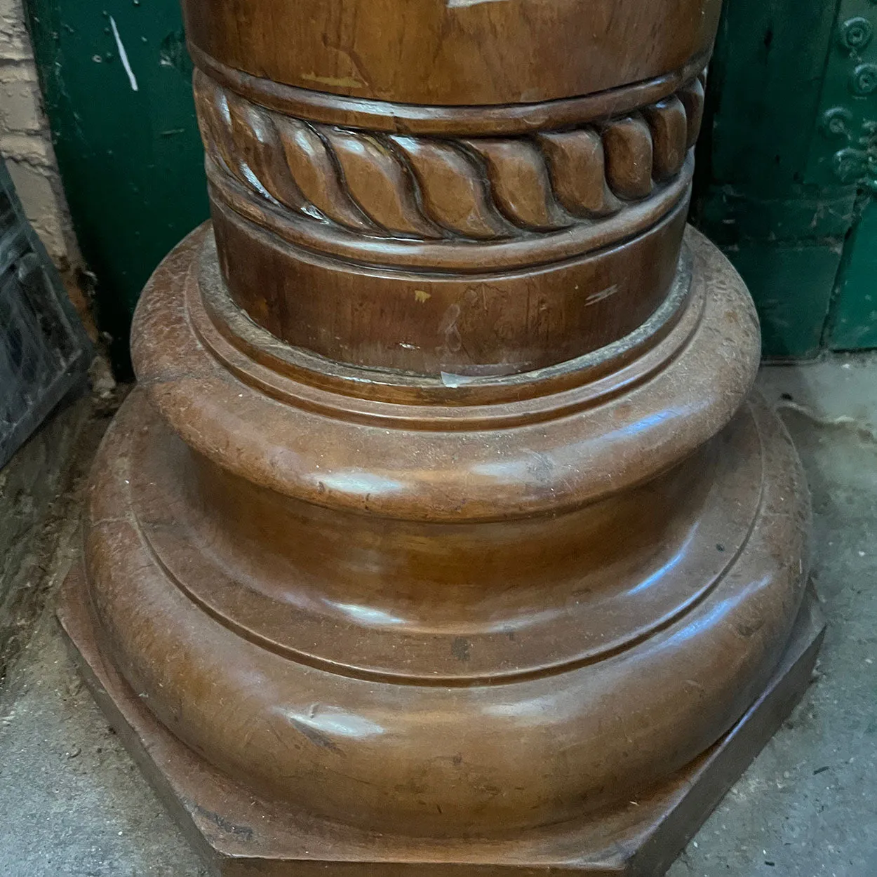 Pair of Very Tall Indian Tall Teak Architectural 12-Foot Pillars