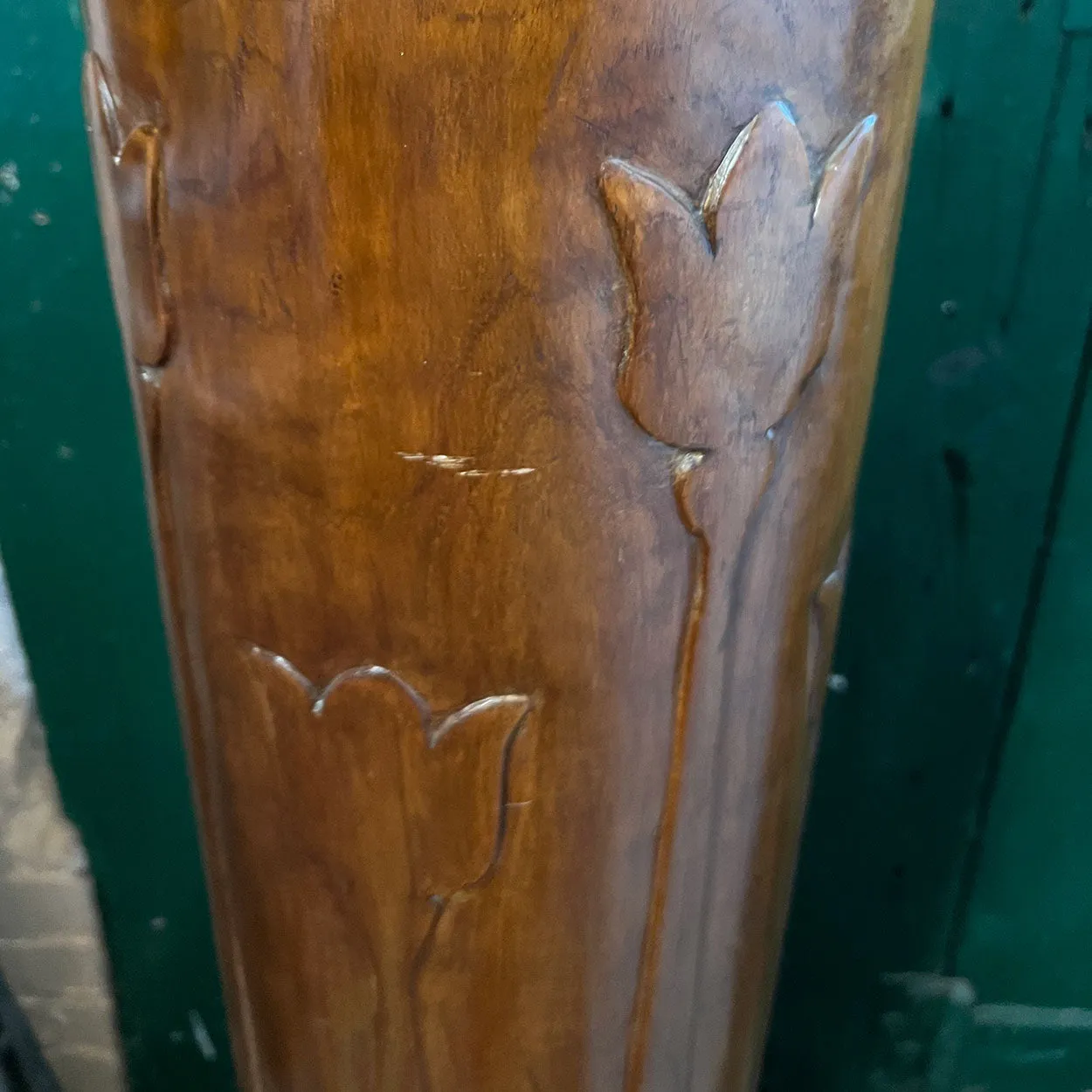Pair of Very Tall Indian Tall Teak Architectural 12-Foot Pillars