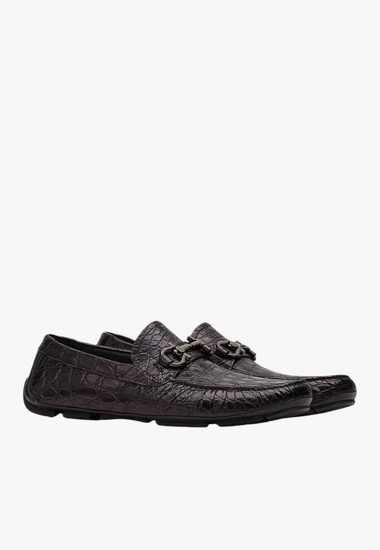 Parigi Croc-Embossed Leather Loafers