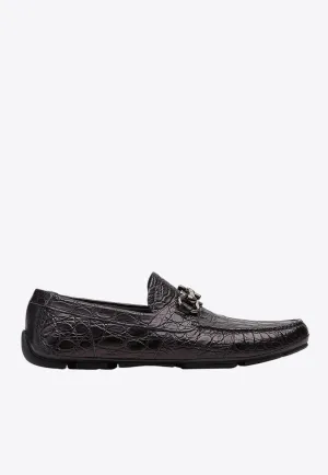 Parigi Croc-Embossed Leather Loafers