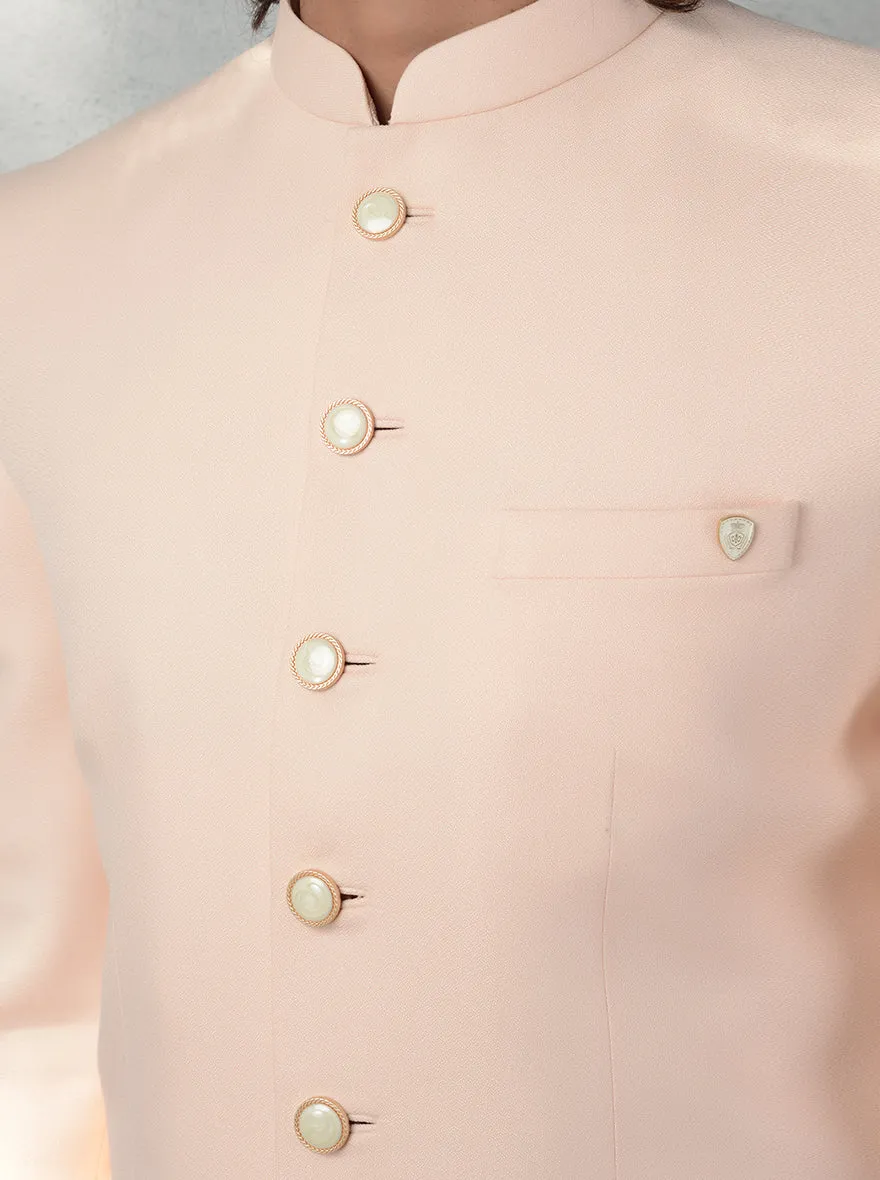 Peach Jodhpuri Suit | JadeBlue