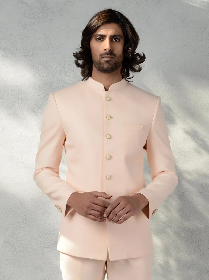 Peach Jodhpuri Suit | JadeBlue