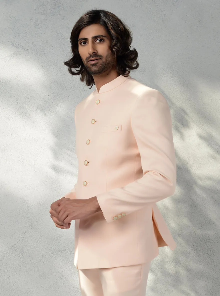 Peach Jodhpuri Suit | JadeBlue