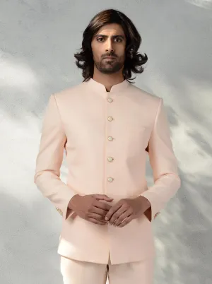 Peach Jodhpuri Suit | JadeBlue