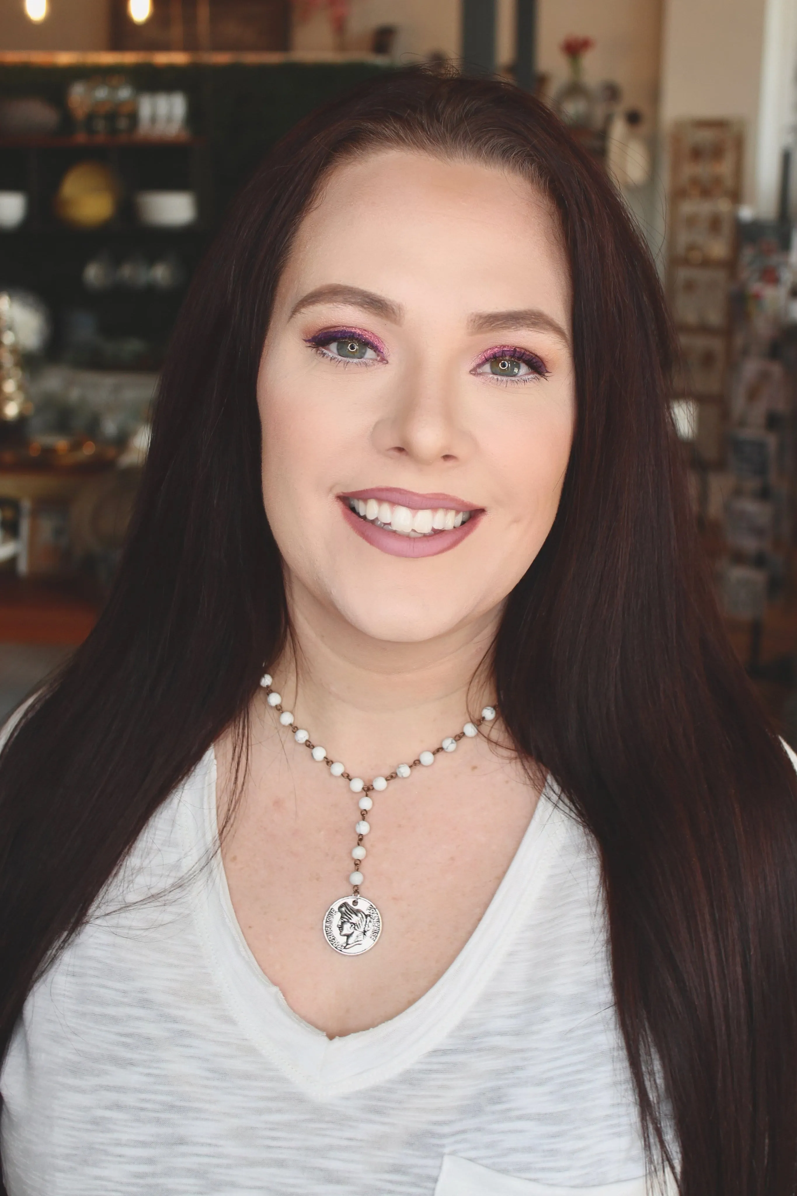 Pearl White Lariat Necklace