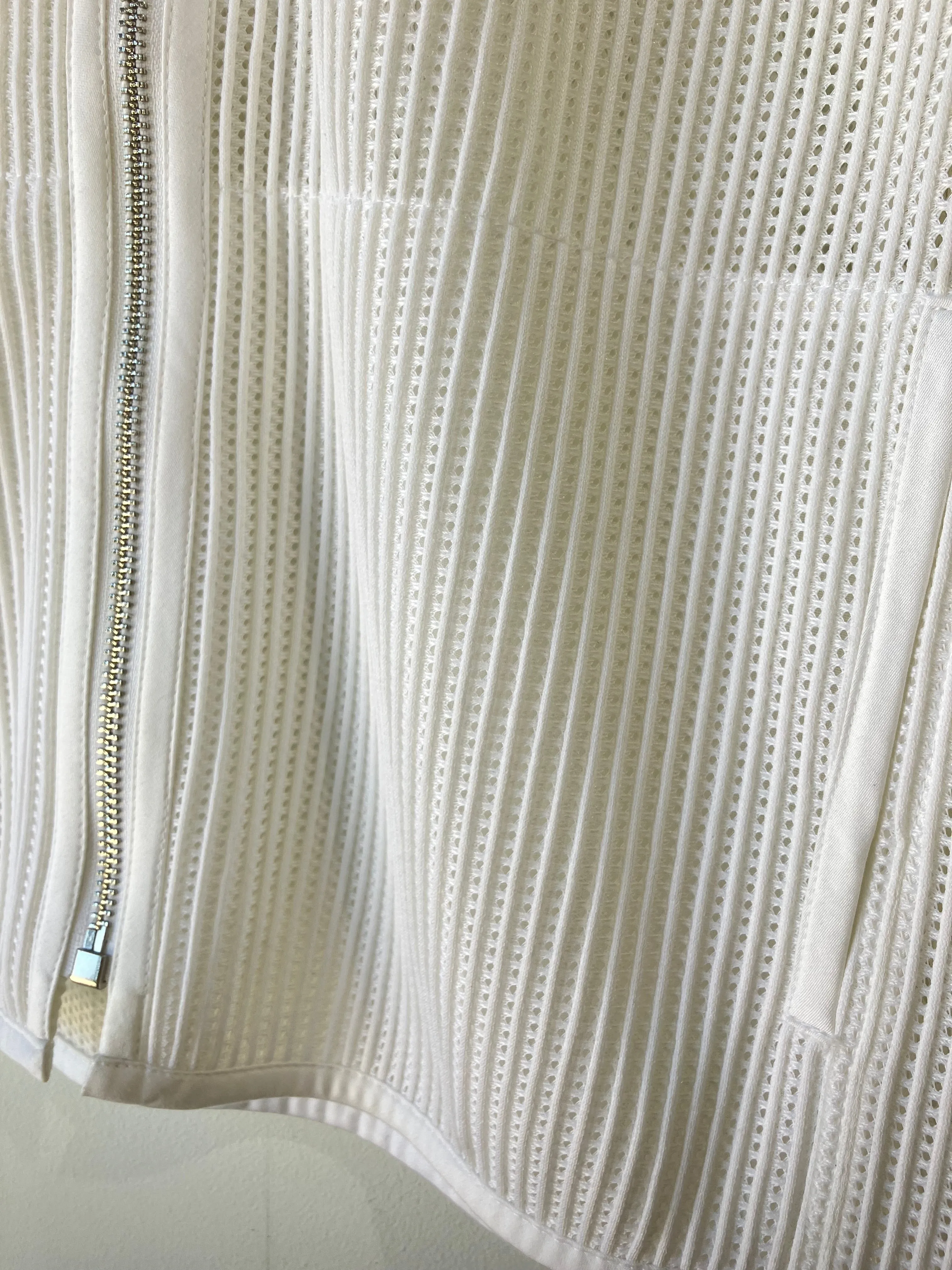 Per Se White Perforated Jacket