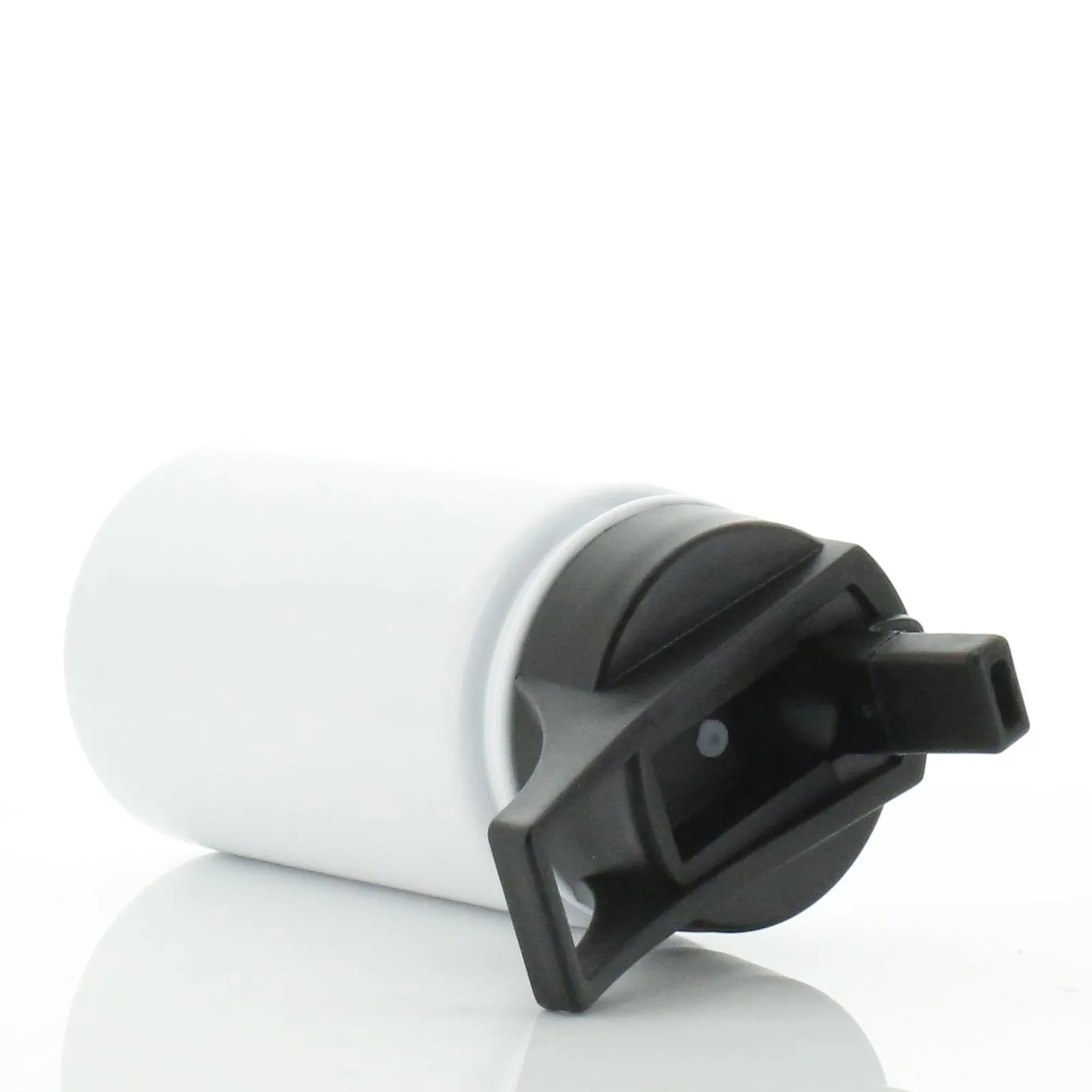 Personalised Snow Owl Butterfly and Name White Sports Flask
