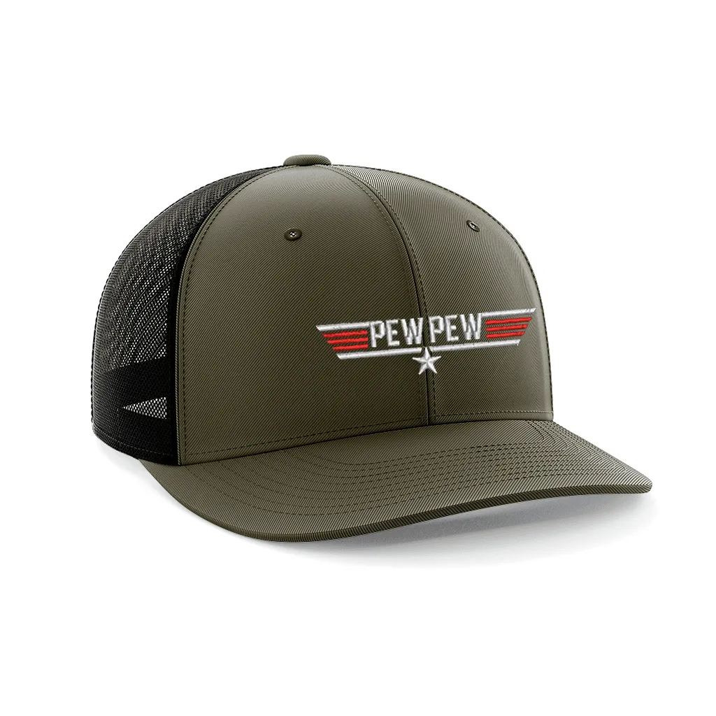 Pew Pew Embroidered Trucker Hat
