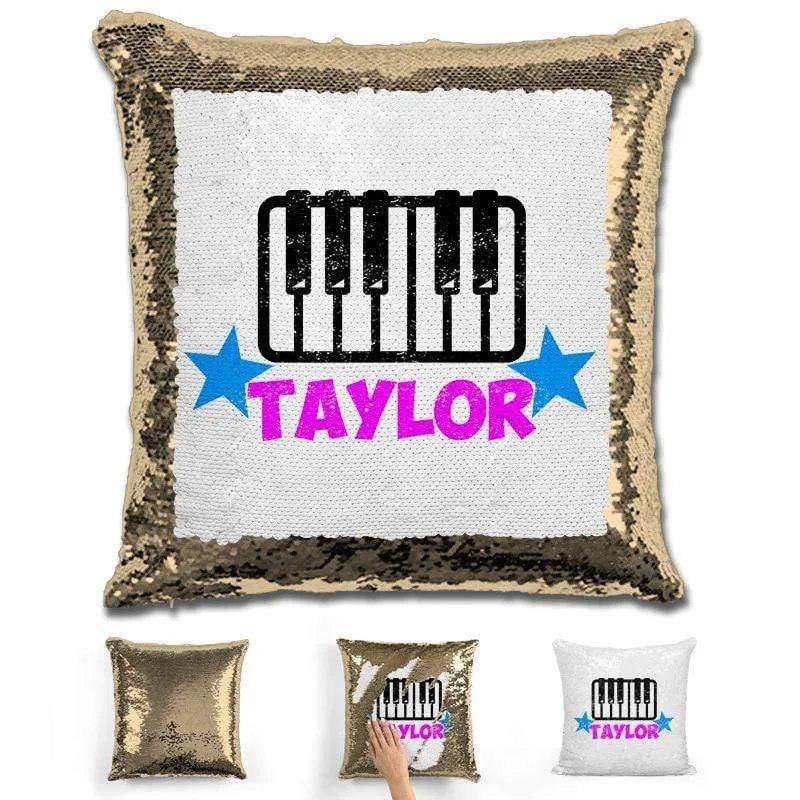 Piano Personalized Magic Sequin Pillow