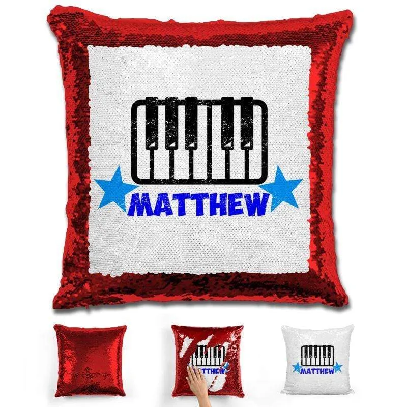 Piano Personalized Magic Sequin Pillow