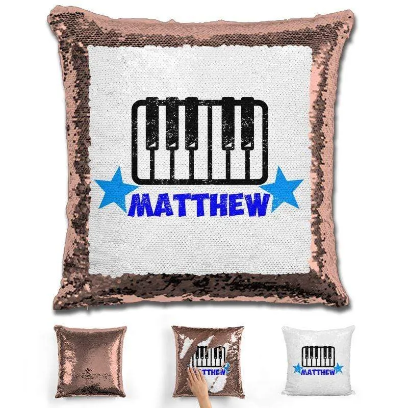 Piano Personalized Magic Sequin Pillow